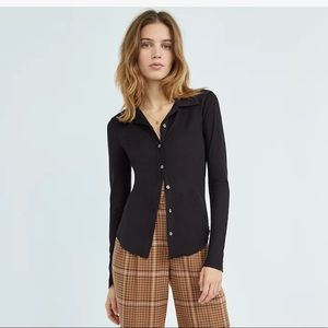 Aritzia Button up shirt BROWN